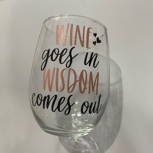 wisdom wine glass